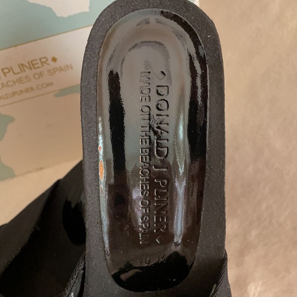 Donald Pliner Bridley Black platform sandal sz 10 - Picture 4 of 13